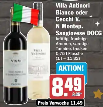 AEZ Villa Antinori Bianco oder Cecchi V. N Montep. Angebot