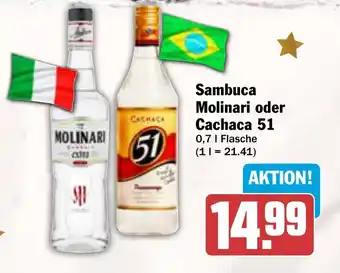 AEZ Sambuca Molinari oder Cachaca 51 Angebot