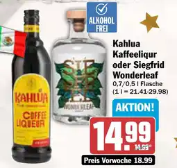 AEZ Kahlua Kaffeeliqur oder Siegfrid Wonderleaf Angebot