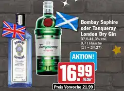 AEZ Bombay Saphire oder Tanqueray London Dry Gin Angebot