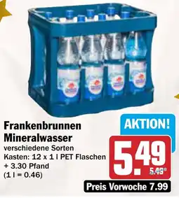 AEZ Frankenbrunnen Mineralwasser Angebot