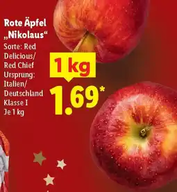 Lidl Rote Äpfel ,,Nikolaus" Angebot