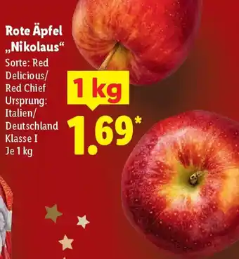 Lidl Rote Äpfel ,,Nikolaus" Angebot