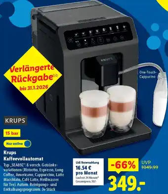 Lidl Krups Kaffeevollautomat Angebot