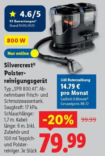 Lidl Silvercrest Polstereinigungsgerät Angebot