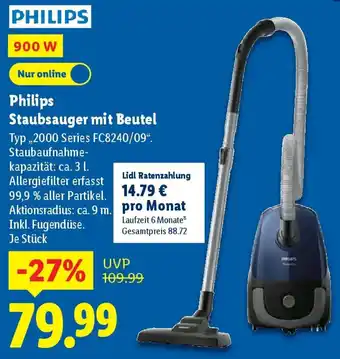 Lidl Philips Staubsauger mit Beutel Angebot