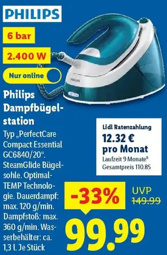 Lidl Philips Dampfbügelstation Angebot