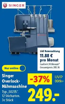 Lidl Singer Overlock Nähmaschine Angebot