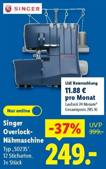 Lidl Singer Overlock Nähmaschine Angebot