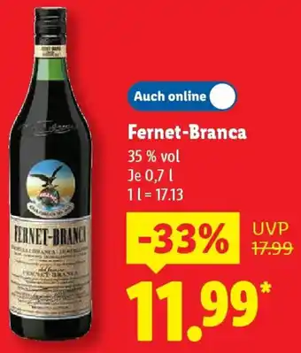 Lidl Fernet-Branca Angebot