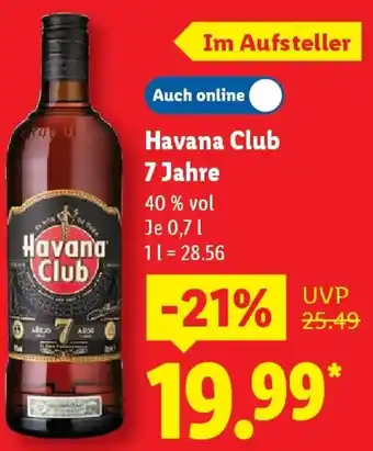 Lidl Havana Club 7 Jahre Angebot