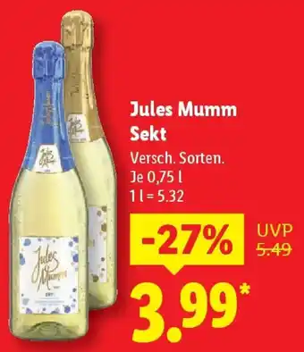 Lidl Jules Mumm Sekt Angebot