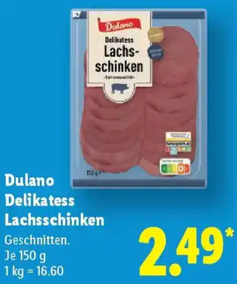 Lidl Dulano Delikatess Lachsschinken Angebot