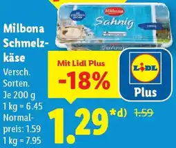 Lidl Milbona Schmelzkäse Angebot