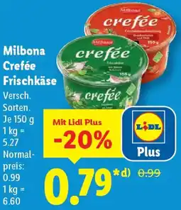 Lidl Milbona Crefée Frischkäse Angebot