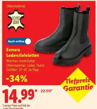 Lidl Esmara Lederstiefeletten Angebot