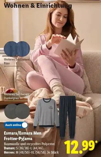 Lidl Esmara/Esmara Men Frottee-Pyjama Angebot