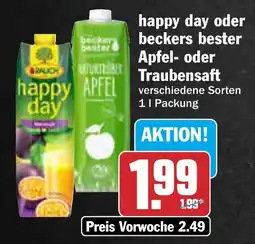 AEZ happy day oder beckers bester Apfel- oder Traubensaft Angebot