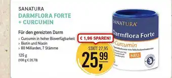 Reformhaus Bacher Sanatura Darmflora Forte + Curcumin 125g Angebot