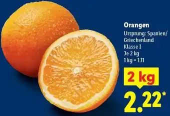 Lidl Orangen Angebot