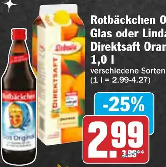 AEZ Rotbäckchen oder Lindavia And Direktsaft Orange Angebot