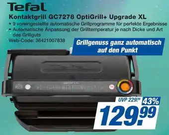 expert Techno Land Tefal Kontaktgrill GC7278 OptiGrill+ Upgrade XL Angebot