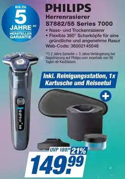 expert Techno Land PHILIPS Herrenrasierer S7882/55 Series 7000 Angebot