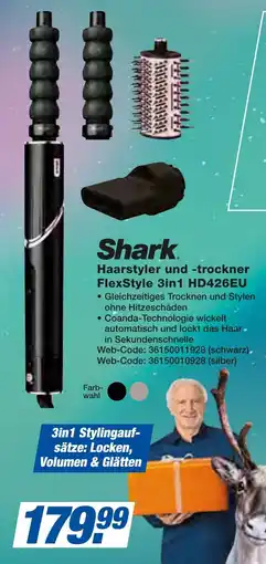 expert Techno Land Shark Haarstyler und -trockner FlexStyle 3in1 HD426EU Angebot