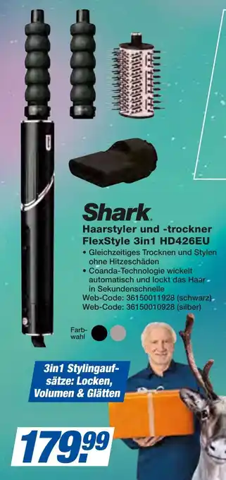 expert Techno Land Shark Haarstyler und -trockner FlexStyle 3in1 HD426EU Angebot