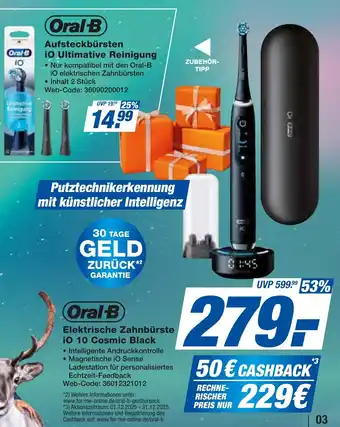 expert Techno Land Oral-B Elektrische Zahnbürste iO 10 Cosmic Black Angebot