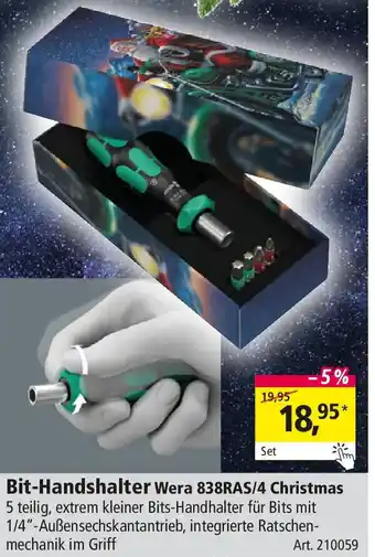 Holz Possling Bit-Handshalter Wera 838RAS/4 Christmas Angebot