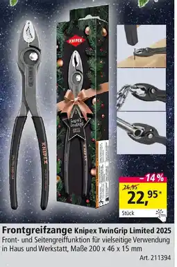 Holz Possling Frontgreifzange Knipex TwinGrip Limited 2025 Angebot