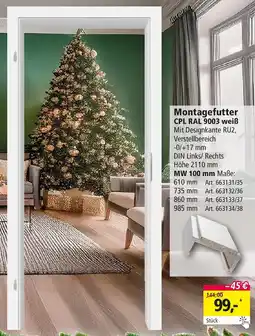 Holz Possling Montagefutter CPL RAL 9003 weiß Angebot