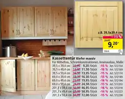 Holz Possling Kassettentür Kiefer massiv Angebot