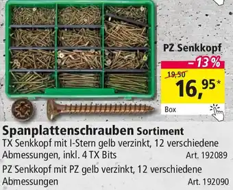 Holz Possling Spanplattenschrauben Sortiment PZ Senkkopf Angebot