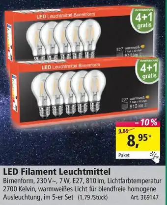 Holz Possling LED Filament Leuchtmittel Angebot
