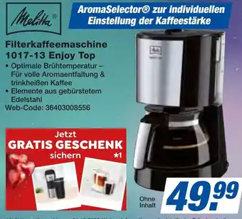 expert Techno Land Melitta Filterkaffeemaschine 1017-13 Enjoy Top Angebot