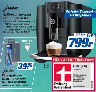 expert Techno Land jura Kaffeevollautomat E6 Full Black (EC) Angebot