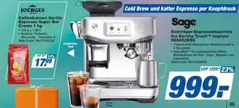 expert Techno Land Sage Siebträger-Espressomaschine the Barista Touch Impress SES882BSS Angebot