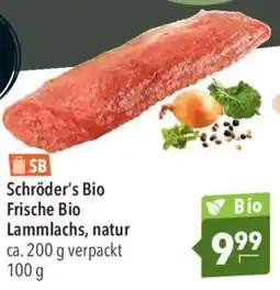 CITTI Markt Schröder's Bio Frische Bio Lammlachs, natur Angebot