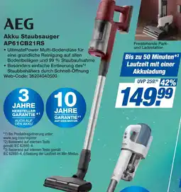 expert Techno Land AEG Akku Staubsauger AP61CB21RS Angebot