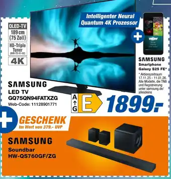 expert Techno Land SAMSUNG LED TV GQ75QN94FATXZG Angebot
