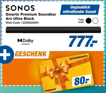 expert Techno Land SONOS Smarte Premium Soundbar Arc Ultra Black Angebot