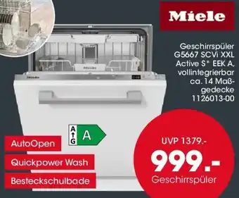 Möbel Martin Miele Geschirrspüler G5667 SCVI XXL Active S Angebot