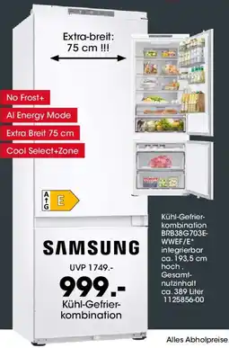 Möbel Martin SAMSUNG Kühl-Gefrierkombination BRB38G703E-WWEF/E Angebot