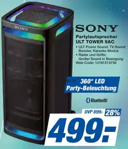 expert Techno Land SONY Partylautsprecher ULT TOWER 9AC Angebot