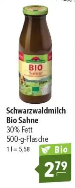 CITTI Markt Schwarzwaldmilch Bio Sahne Angebot