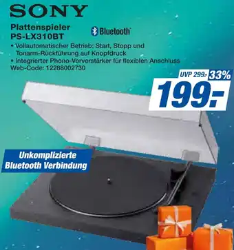 expert Techno Land SONY Plattenspieler PS-LX310BT Angebot