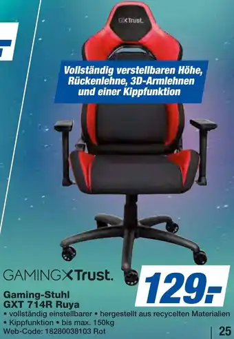 expert Techno Land GAMINGXTrust Gaming-Stuhl GXT 714R Ruya Angebot