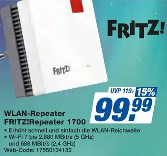 expert Techno Land WLAN-Repeater FRITZ!Repeater 1700 Angebot